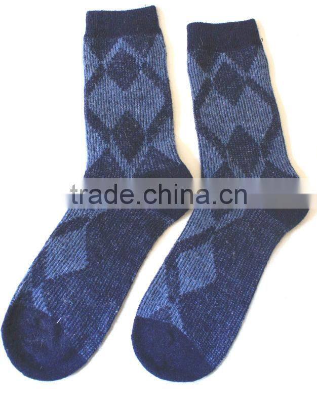Custom man knitted wool thick socks