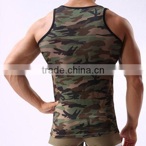 Wholesale camo tank top bodybuilding gym tank top