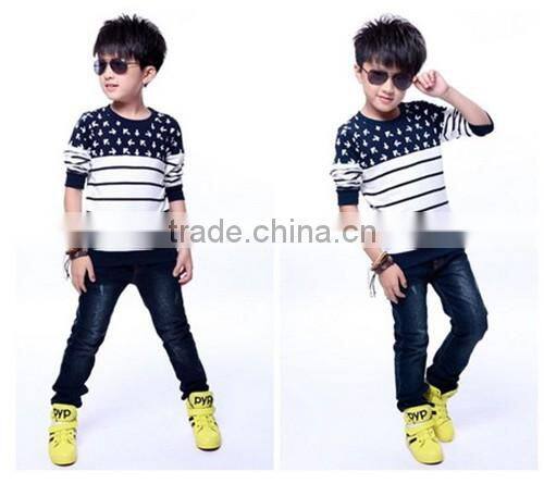 hot sale high quality good price 2017 new factory children long sleeve t-shirt print