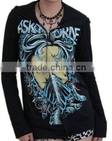 Fashion print zipper jacket for women