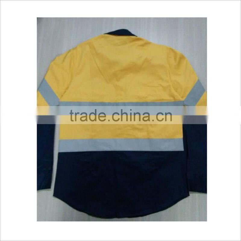 2016 Chinese wholesale competitive price cotton work clothing , long sleeve worker uniform shirt
