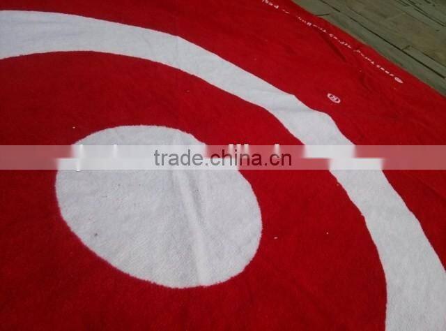Carton printing design round beach towels wholesale
