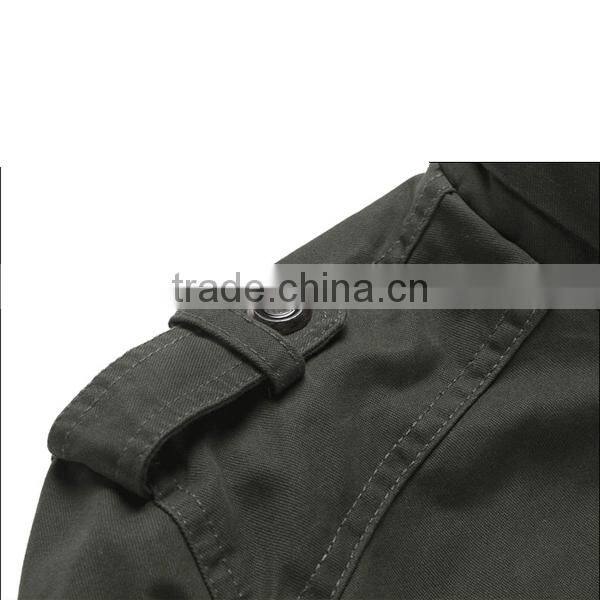2015 Top Quality Man Army Jacket Green In Spring