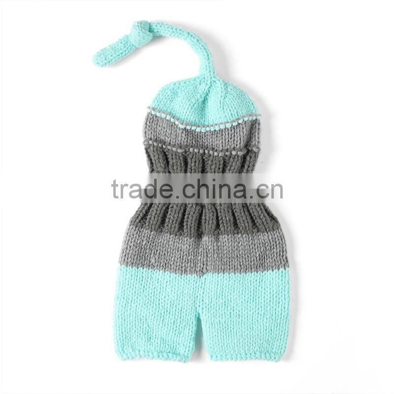 2pcs Set Newborn Baby Girl Boy Crochet Knit Hat Costume Photography Prop Outfit Set