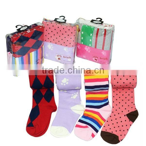 Fashion Design Jacquard Printed Sexy Baby Girls Tights Pantyhose