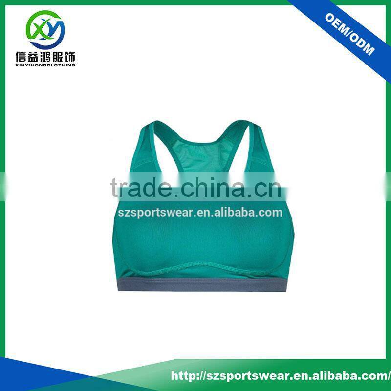 high quality contrast color running fitness sport bra