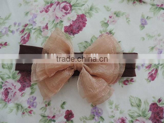 2017Lovely Style Princess Girls Hair Accessories Bowknot Elastic Headband Girls Many Colors Choice