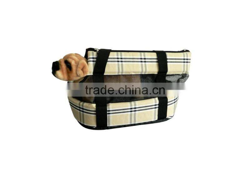 fashion oxford front packed clathrate pet carrier bag