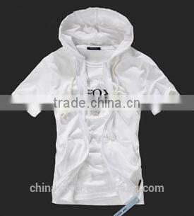 zip up mens short sleeve hoodies