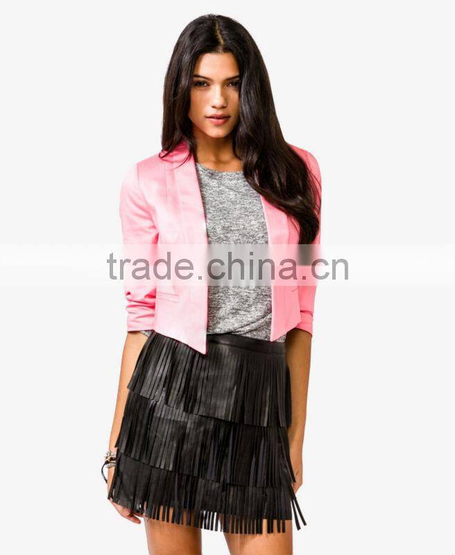 Cropped Shawl Collar Blazer