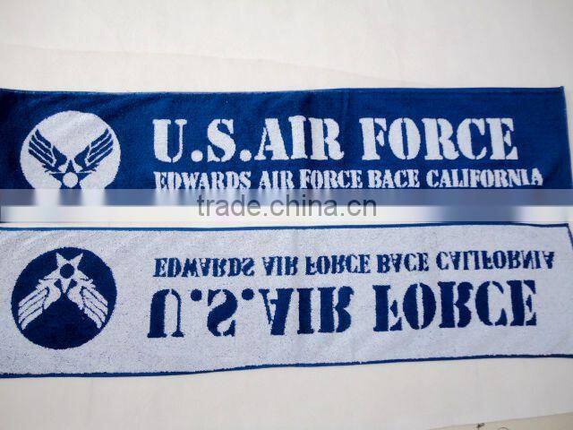 100 cotton jacquard gym towel