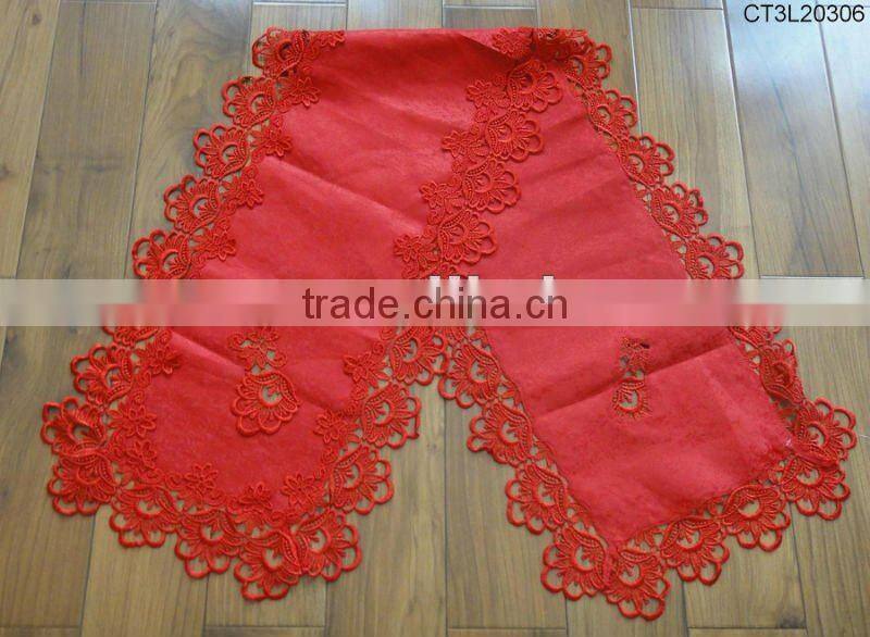 100% Polyester Floral Hand Made Table Runner