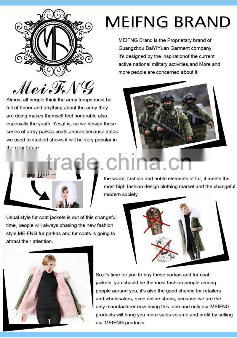 Parka Kids Wear 2015 Coat Jackets For Children Clothing Factory Girls' Faux Fur-Lined Army Coat Kid Clothes Fur Coat