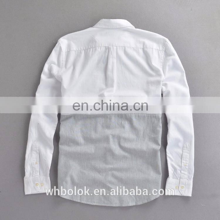 OEM Casual Men's fancy style shirt boys 100% cotton shirt joint dress shirt
