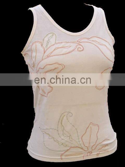 100% cotton jersey ladies tops 2017 designs