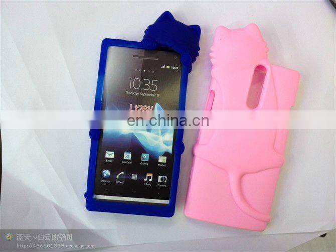 Rabbit ear silicone mobile phone case