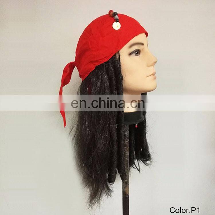 Party pirate red scarf wigs MW-010