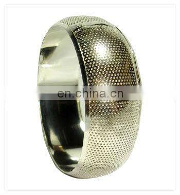 Unfinished Brass Bangle in Antique Look with Primids Pattern