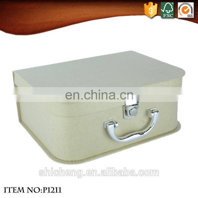 Christmas decorations cardboard storage suitcase gift box with hand for kids