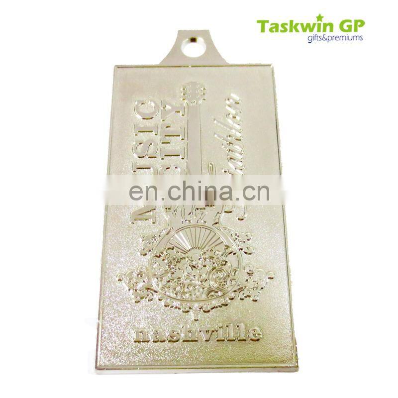 Simple hot design silver medal , Custom large metal medal for music circles use