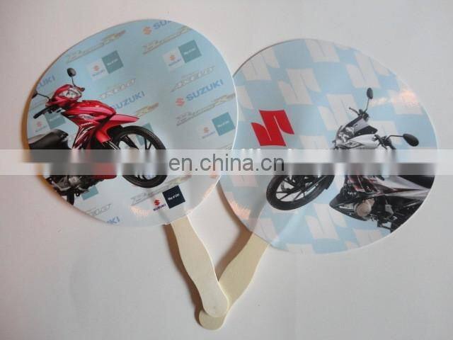 cmyk offset two both side printing diy paper hand fan