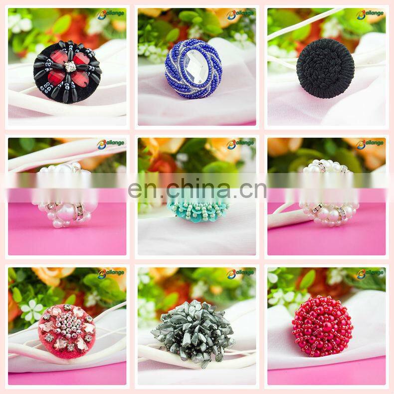 Wholesale handmade accessories beaded manufacturing polyester button
