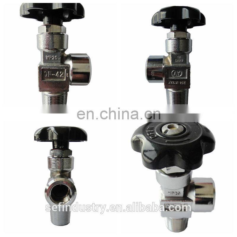 QF-42 Natural gas cylinder valve,Oxygen cylinder valve,CGA cylinder valve Seamless Steel gas Cder Valve
