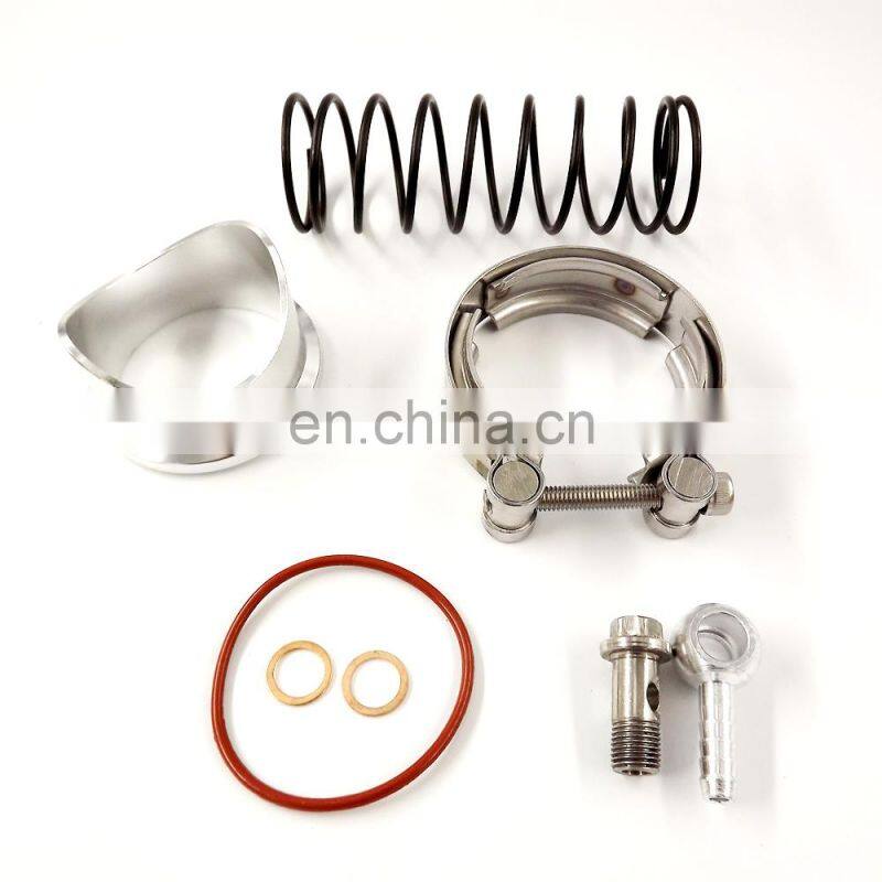 50MM BOV TURBO UNIVERSAL BILLET ALUMINUM BLOW OFF VALVE SPRING + FLANGE BLACK NEW