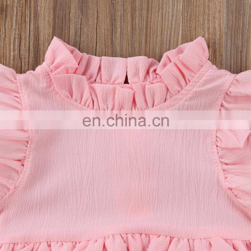 2018 Baby summer walk rompers baby girl lace flower jumpsuit