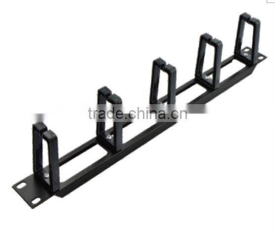 12 port 1 U Cable Manager for telecom with metal+plastic material