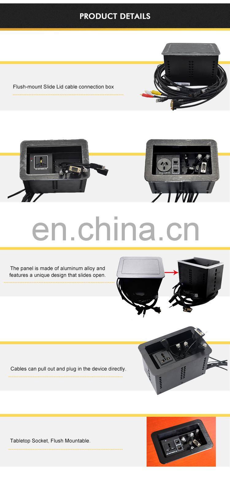Universal Electric tabletop flip Connection female usb panel Socket Outlet