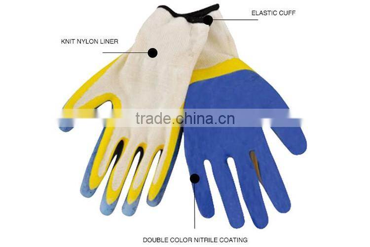 cheap nitrile dipped coated work gloves LG066