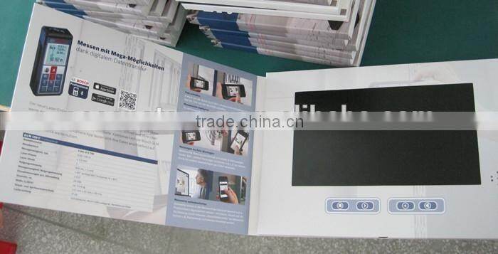 2016 New style 4.3inch LCD greetings card LCD advertising book video brochure card
