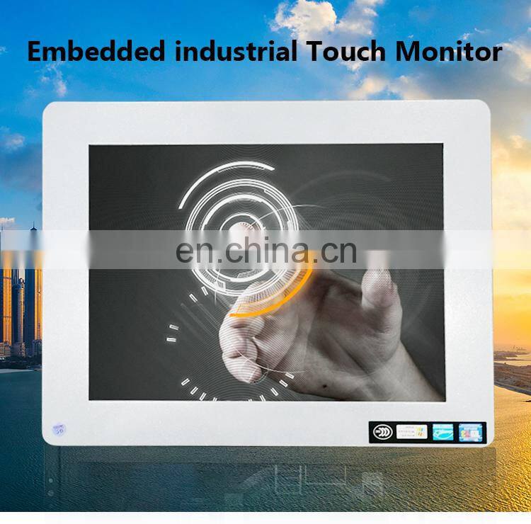 12" industrial VGA Metal Case Embedded Monitor Touch Screen LCD Display DC12V 2A