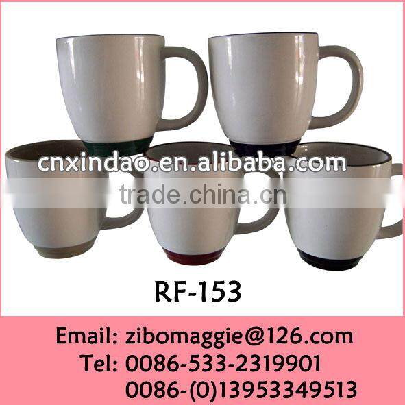 Hot Sale Assorted Colored Belly Shape Personalized Porcelain Promotion Fruit Juice Cup for Gift
