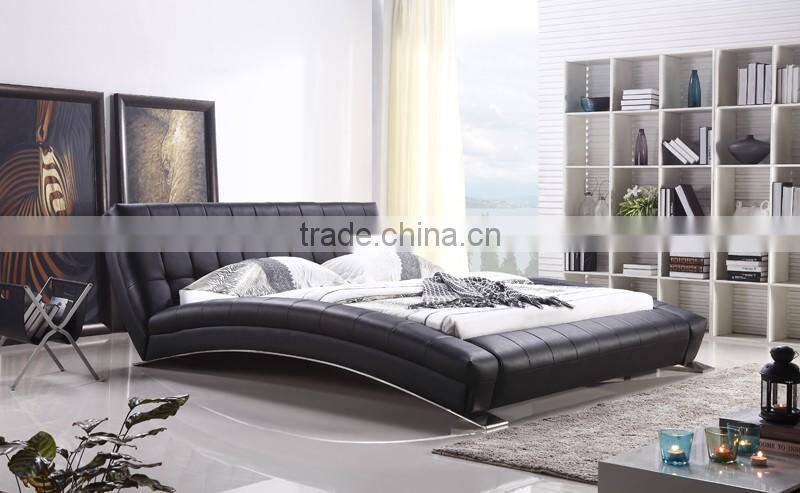 Muses 2016 bed leather bed modern bed bedroom furniture in China