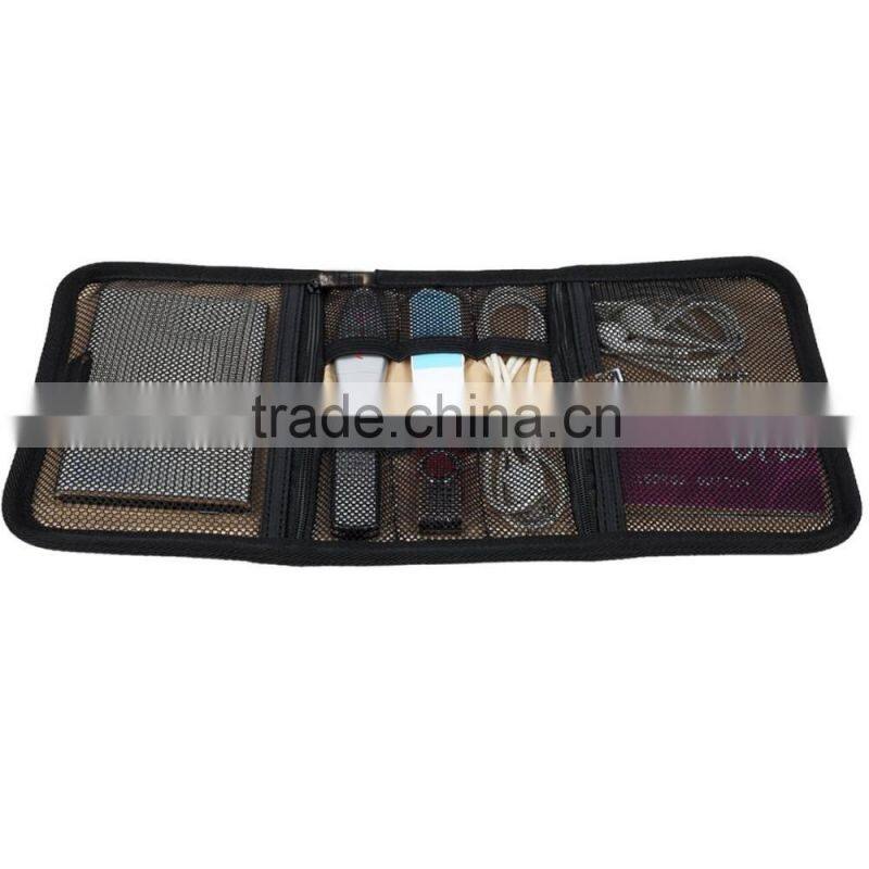 Portable Universal Wrap Electronics Accessories Travel Organizer / Hard Drive Bag / Cable Stable with Cable Tie