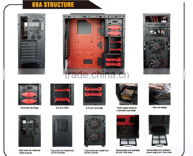 hot sale elegant desktop personal computer case SX-C6820