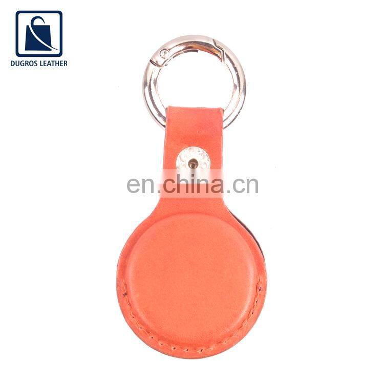 2022 New Arrival Nickle Fitting Superior Quality Modern Design Genuine Leather Airtag Key Chain from Indian Exporter