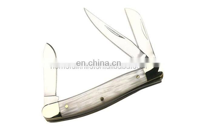 3.5inch stag handle pocket knife folding blade knife