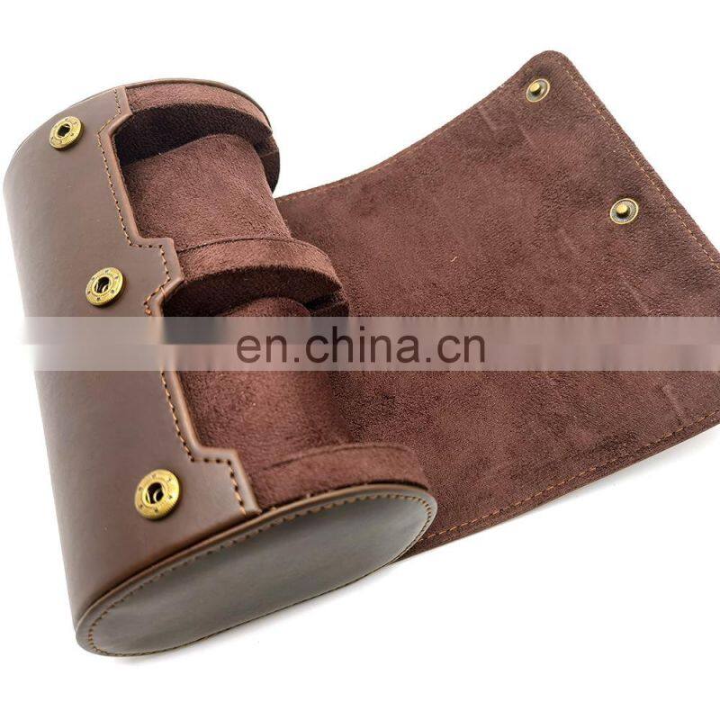 Luxury Watch Roll Box 1/2/3 Slots Crazy Horse Leather Watch Case Holder For Men Women Watches Organizer Display