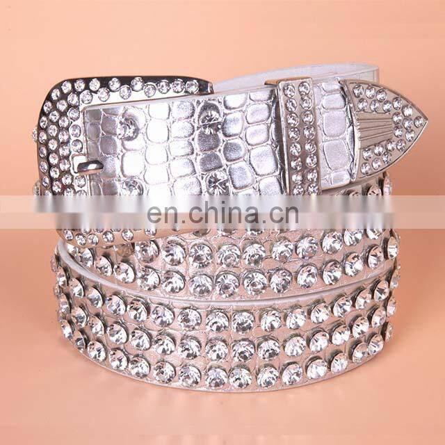 Women Rhinestone Belt Fashion Western Cowgirl Bling Studded Rhinestone Belts Men
