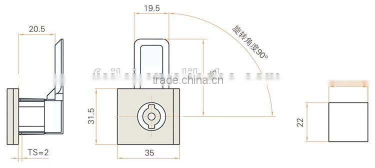 2015 FEILEI MS813 cam lock factory price