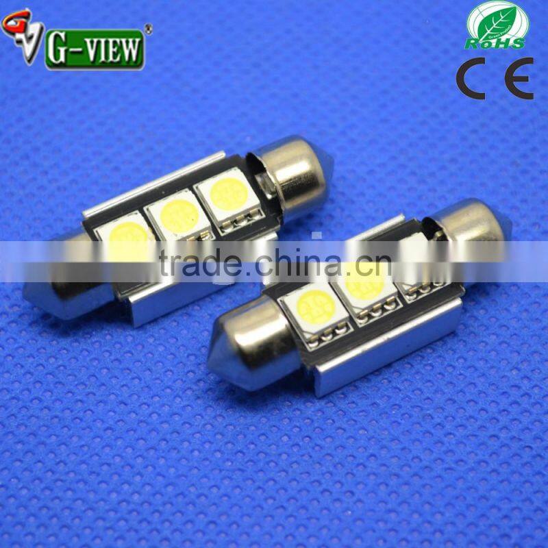 Factory supply high quality12V 5050 3SMD canbus 33mm 36mm 39mm white led motorcycle/car door light