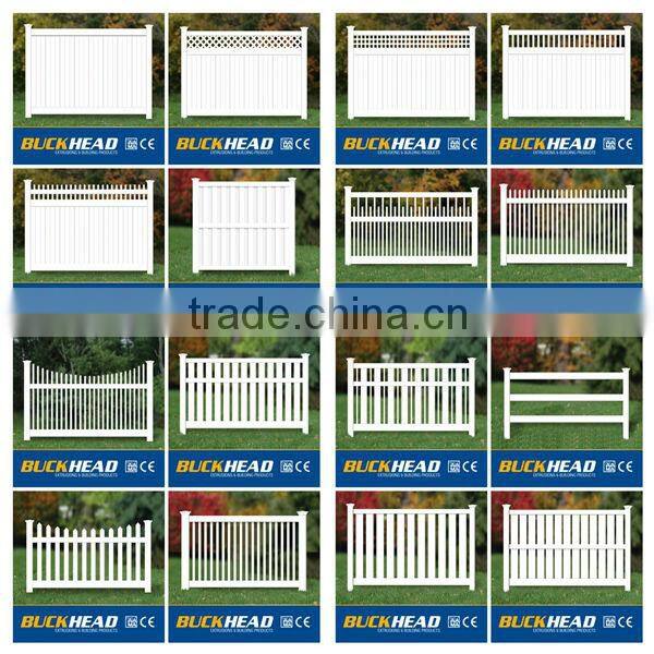 High quality garden white cheap pvc fence