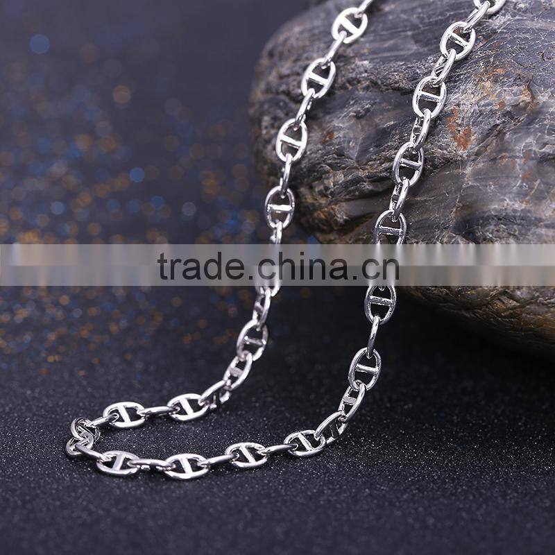 latest jewelry product designs 2015 rhodium plated flat curb chain sun necklace
