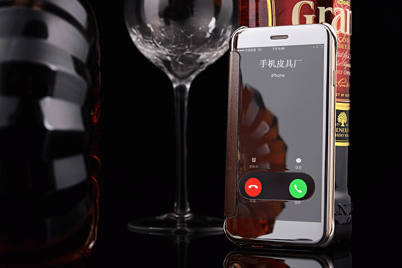 2016 Luxury Phone Cases for iPhone 5 5S 6 4.7inch Hybrid Soft Silicon Fashion Diamond Mirror Back Cover Shell Cases
