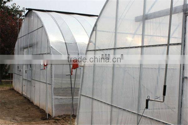 single span tunnel greenhouse sun shade netting