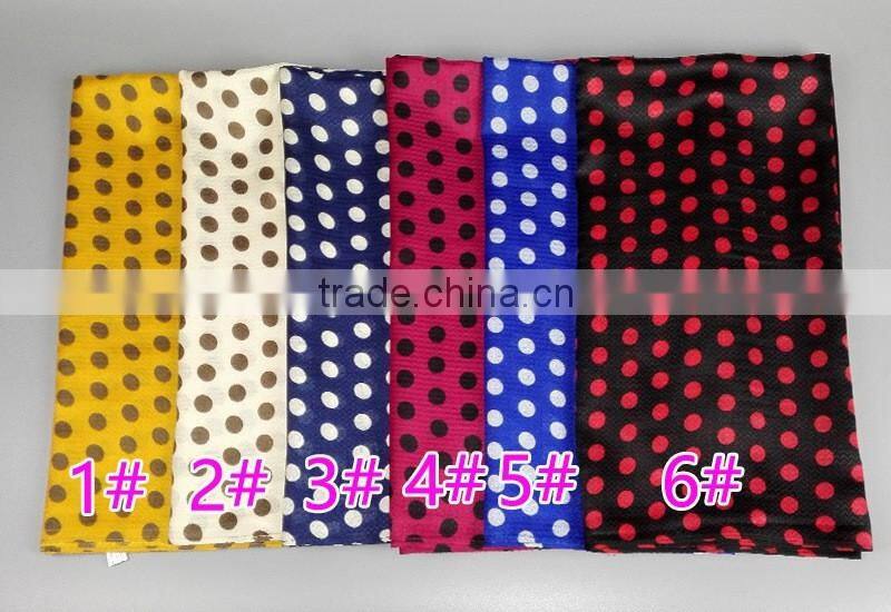 Bulk Selling Fashion Cute Cotton Viscose Wave Polka Dot Scarf Shawl