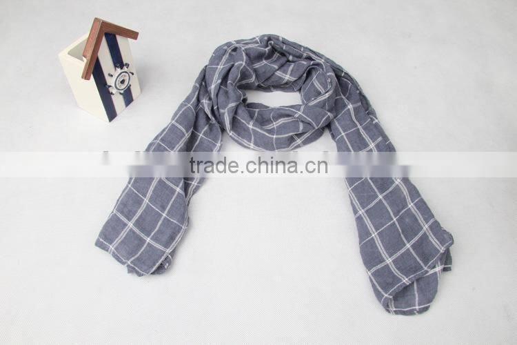 Wholesale Fashion Children Kid's Checked Plaid Cotton Polyester Autumn Winter Scarf